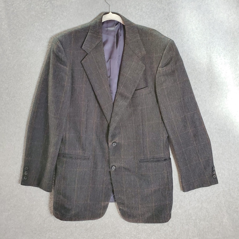R. Freeman & Son Men Blazer 42 Gray Plaid READ